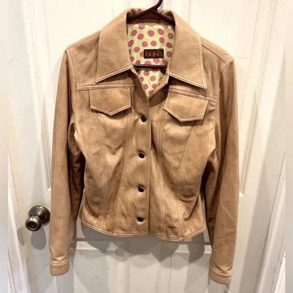 Bolsa Leather‎ Jacket Tan Nude Beige size Medium - Picture 1 of 11